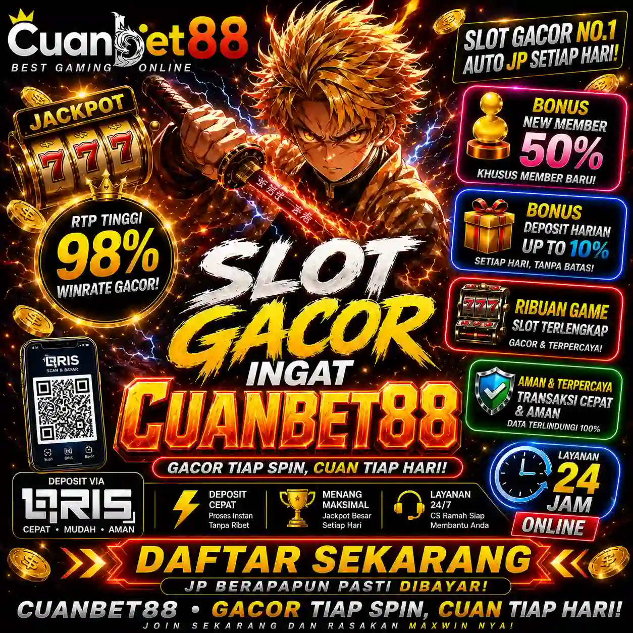 CUANBET88: Situs Slot88 Resmi Gampang Menang Andalan Link Slot Gacor Hari Ini